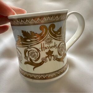 Harrods 22K Gold and Cream Dining Mug with Ornate Design